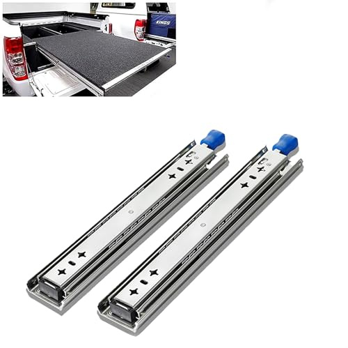NEWFUN Guide per Cassetti Estrazione Totale, Guide per Cassetti per Impieghi Gravosi con Blocco, Portata 120 KG, 1 Coppia (2 Pezzi) (550mm)