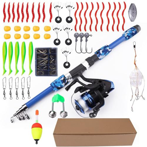 Set De Pêche Enfant - Kit De Canne À Pêche pour Débutants | Set De Canne À pour Tout-Petits | pour Extérieur Été Plage Camping Anniversaire Vacances Famille Eau Douce Eau