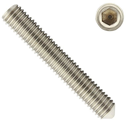 Gewindestifte mit Innensechskant und Spitze - M4x16 - (50 Stück) - Madenschrauben - DIN 914 (ISO 4027) - aus rostfreiem Edelstahl A2 (V2A) - SC914 - SC-Normteile