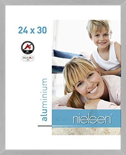 nielsen Aluminium Bilderrahmen C2-B1, 24x30 cm, Struktur Silber Matt