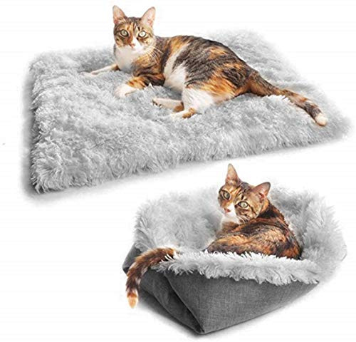 Eidoct Furry Self Warming Cat Mat for Cats Small Dogs