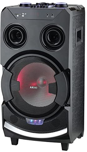 Akai Enceinte Active avec Microphone sans Fil Bluetooth USB FM Radio Batterie ABTS-112