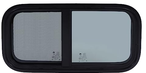 Coulissante Verticale pour Fenêtre de Camping-car, Fenêtre de Camping-car Coulissante Horizontale Verticale de 30 Cm de Haut X 60 Cm de Largeur avec écran, Fenêtre de Rechange pour Fenêtre de Caravane