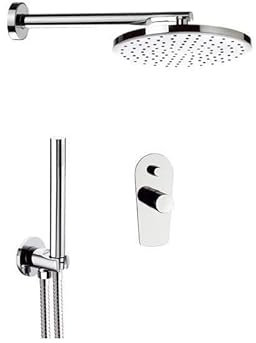 Daniel Rubinetterie - Set Doccia Completo in Ottone Cromato e Kit Completo - Serie Fusion - FU615ZOCR