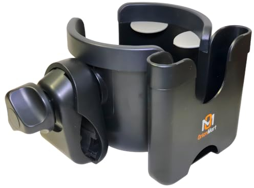 OrionMart Cup Holder for Pram Universal Pushchair Mobile Holder | Portable Buggy Cup Holder pram accessories - For Push Chair Bike Walker Wheelchair to Hold Mobile and Drinks
