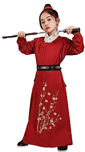 Mulan Hanfu Dresses for Girls Fairy Tang Suits Embroidery Princess Kung Fu Cosplay Dresses