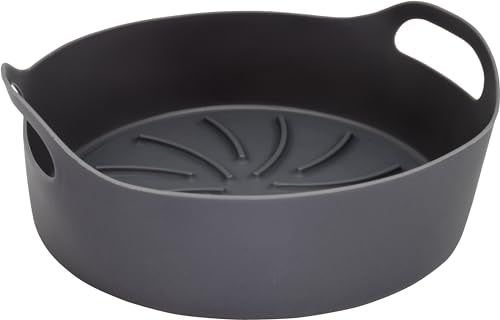 Nerthus FIH 1238 bandeja silicona air fryer redonda reutilizable antiadherente fácil limpieza cocina