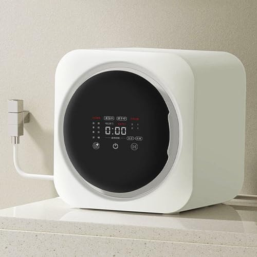 Qiang Mini Lavadora con Secadora Lavadora Todo En Uno Mini Lavadora Completamente Automática para Ropa Interior Personal 170w/3.5l, Adecuada para Apartamento,Hogar,Dormitorio,Desktop