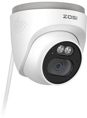 ZOSI 4MP Add-on PoE CCTV Camera with Audio,Outdoor Indoor Dome Camera with AI Human Detection, Night Vision,IP66 Weatherproof, Only Work PoE NVR System