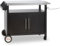 Carrello per barbecue BBQ-Toro 103,5 x 59 x 81 cm | argento/nero | Tavolo per barbecue con ampio piano di lavoro | Tavolo per barbecue outdoor, carrello per servire, carrello da giardino all'aperto