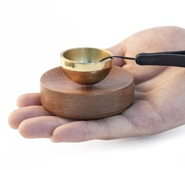 Mini sångskål set | Vackert ljud och utseende | Liten tibetansk sång skål set | Lätt att spela | Chakra-terapi, handslagen | Skapar vackert ljud för läkning, meditation och avkoppling