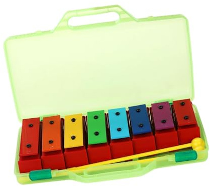 Oshhni Xylophon für Kinder, 8-Noten-Glockenspiel-Xylophon, mit 2 Schlägeln, Handpercussion-Spielzeugglocke für Band 1 2 3 Jahre alt, 15R