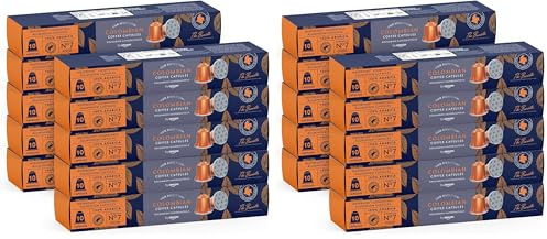 by Amazon - Café colombien compatible Nespresso, Torréfaction Moyenne, 100 capsules en aluminium, 10 unités, lot de 20 - Certifié Rainforest Alliance