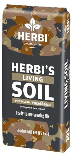 Herbis Living Soil 20 L – aktivierte Bio-Growerde mit mikrobiell belebtem Bodenleben – ideal für Indoor & Outdoor Grow – fördert Starke Wurzeln & gesundes, organisches Pflanzenwachstum
