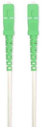 Nedis Cable de conexión de fibra óptica, SMF (fase de modo único), SC/APC - SC/APC - 100 Gbps - 6,00 m - Color blanco - Caja de regalo con Euro Lock