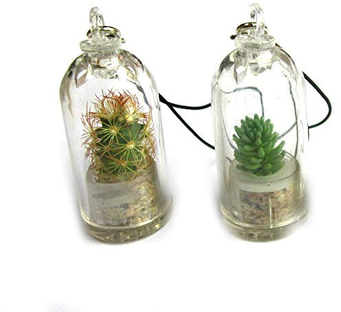 Trendy Fashion Mini Micro Landscape Exquisite Personality Cactus Keychain Not Fragile d