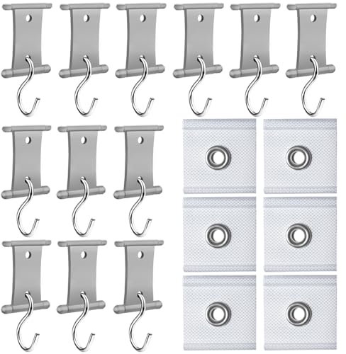 Colgadores de Accesorios para Toldo de RV, JKOISL 18 Set Accesorios para Toldos 5/6mm y 7/8mm, Accesorios para Autocaravana, Caravana, Tienda de Camping
