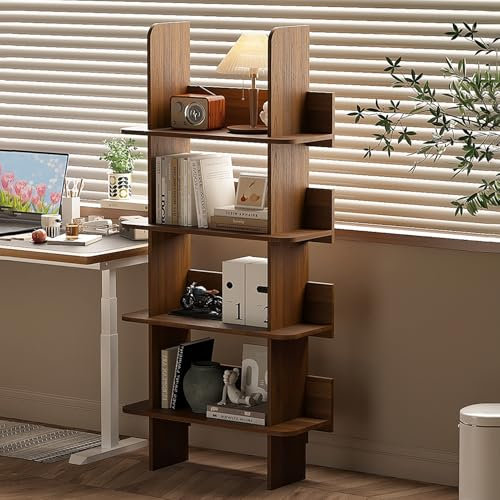 JHDXL Vertikaler Bücherturm, Bodenstehende Buchregal, Standregal im Industriestil, Präsentationsregal, Aufbewahrungsorganizer für Wohnzimmer Home Office Schlafzimmer