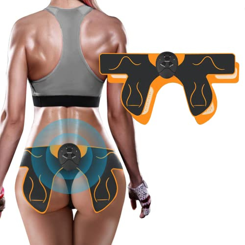 EMS Glute Trainer, ABS Trainer Muscle Stimulator for Inner Thigh Hip Arm Leg Back Training, Thigh Toner, Thigh Master, 6 Modes & 10 Intensities