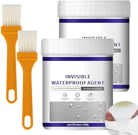 BBWELL Impermeabilizante Transparente 600g,adhesivo invisible,sellador impermeable,Sellador de Fugas Transparente Revestimientos Impermeables al Agua,para Interiores y Exteriores (2pcs)
