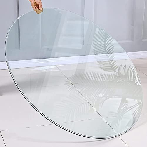 Rund glasbordsskiva 35 cm 100 cm diameter 9 mm tjock transparent härdat glasplatta för gör-det-själv soffbord cirkulärt glasbord för heminredning