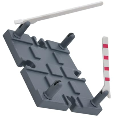 Milisten Train Track Accessories Railing Barrier Model for Boys and Girls, Diy Railway Road Block Plaything, Deep Grey Station Platform Toy for Creative Train Track Layouts and Imaginative Play