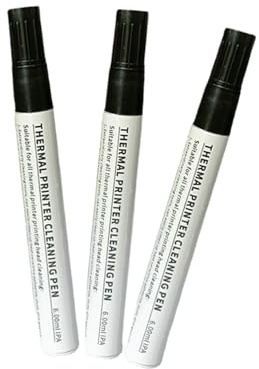 HouseVibe Universal 3X Thermodrucker-Reinigungsstift für Druckkopf Schnelltrocknend Einfach zu Benutzen 3 Stück