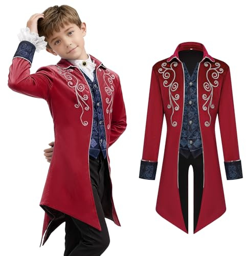 MVFEUIJ Costume vintage victorien, style victorien, gothique, rétro, viking, renaissance, style victorien, steampunk, Renaissance, steampunk