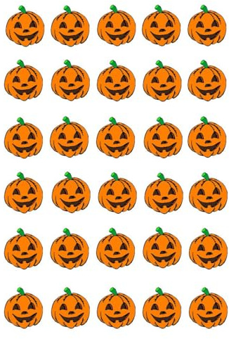 30 Halloween pumpkin Cupcake toppers Edible Rice Fairy Wafer Paper Cake Decorations Halloween Party pumpkins
