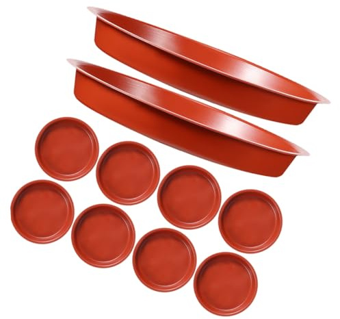 FUNOMOCYA 10 pièces Plateau Rond pour Plantes Plastique Plateau Récupérateur Eau Résistant sous-Pot pour Pots de Fleurs Goutte à Goutte Réutilisable Adapaté pour Bonsaï Intérieur et Jardin