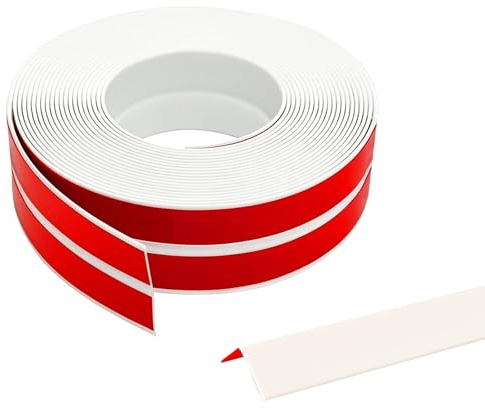 KAIYAYA Protection Angle Mur Autoadhésive 20mm, 6m de Plinthe Moulure Adhesive pour Portes, Murs, Carrelage - Résistante à l'Eau, Facile à Découper
