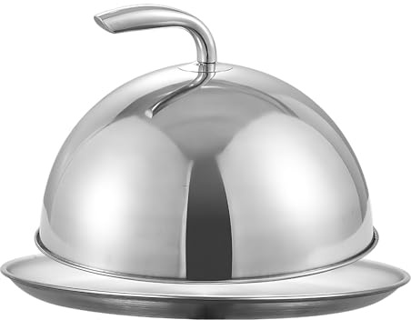 Food Insulation Cover, Heat Retention, X1, Stainless Steel Food Dome, Serving Plate Dish Dome, Polished Finish, for Meal, Cooking, Home, Dinner, Birthday, Dining Table, Entertaining, Restaurant