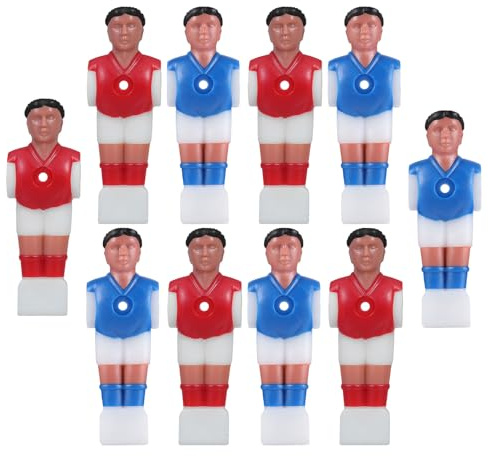Healeved 10 Figuras De Jugadores De Fútbol En Miniatura para Futbolín Figuras De Plástico para Futbolín De Abs