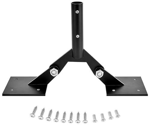 Weather Vanes Roof Mount Y-shaped Adjustable Steel Weathervane Roof Mount with Hardware for Sprinkler Flagpole Wind Vane