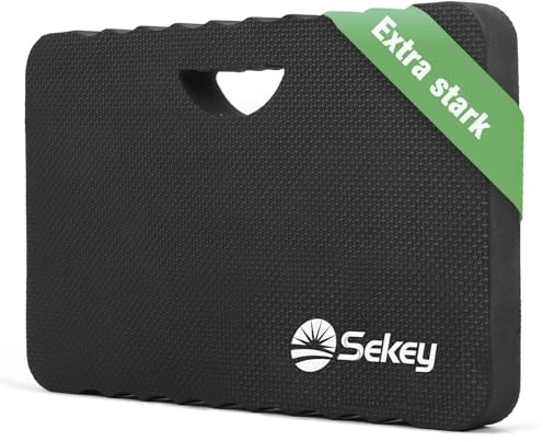Sekey Kniekissen 1 Stück – 40 mm Extra Dick, Kniekissen Garten Arbeit Knie-Matte Sitzunterlage Knieschoner, Rutschfest & Wasserfest, Multifunktional für Garten, Haushalt, Werkstatt & Yoga, 43×28x4cm