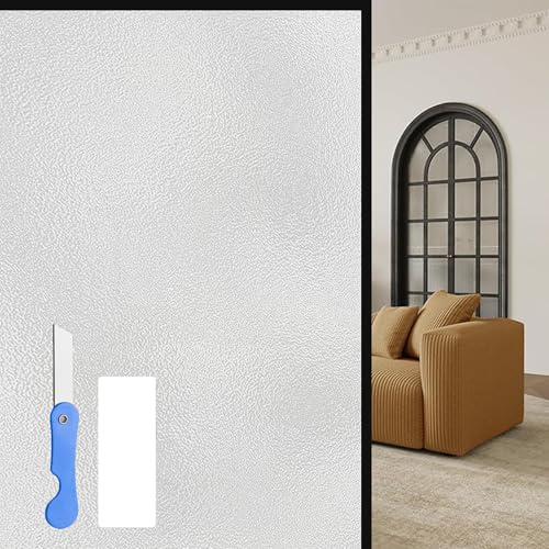 Fensterfolie Milchglasfolie 150 x 210 cm Ohne Klebstoff Milchglasfolie Selbstklebend Fenster Tageslicht Genießen, Sichtschutz Erhalten für Homeoffice, Badezimmer Und Türen, Weiß