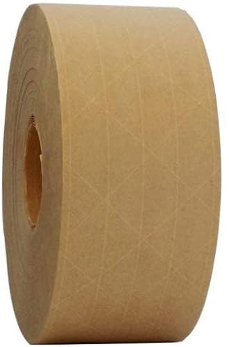 ECOFLAVOUR ADD THE GOODNESS Water Activated Kraft Paper Tape, 48mm x 50m, Brown Reinforced Gummed Packing Tape for Moving and Packing Boxes (1)