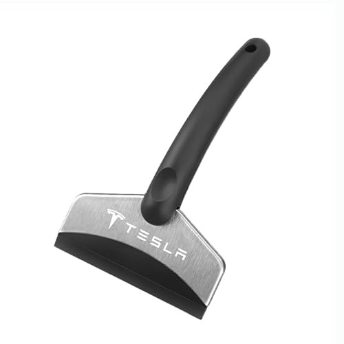 ONEMAJI 1 Pièce Grattoir à Glace Voiture pour Tesla Model S 2012-2015, Gratte-Givre Raclette à Neige Dégivreur de Pare-Brise Pelle à Neige Balayette à Givre