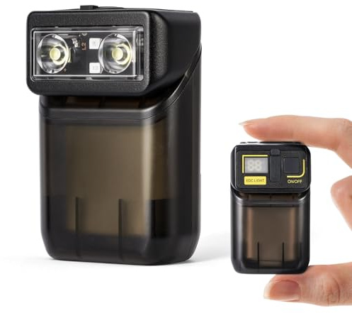 YIIFELL Mini Linterna LED Recargable, 400LM EDC RGB Magnética Linterna Pequeña con Clip, IPX6 Impermeable, Indicador de Batería, 4 Modos Portátil Flashlight para Ciclismo, Camping, Montañismo