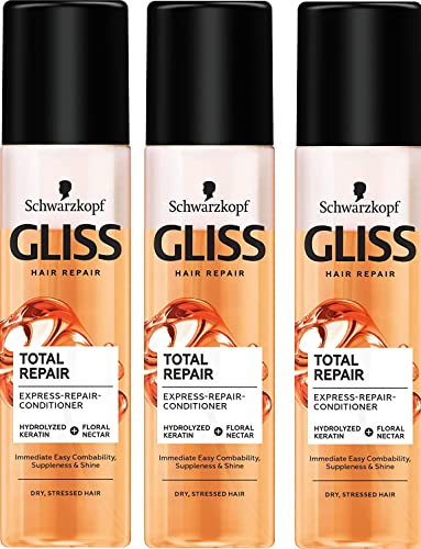 3er Pack - Gliss Kur Anti-Klette Spray TOTAL REPAIR Express Repair Spülung - 200ml