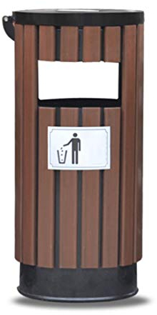 Bacs à Ordures Extérieurs Poubelle en Bois en Acier Inoxydable 2 poubelles pour assainissement extérieure Poubelle Grande Zone résidentielle Déchets et Recyclage Bacs à Ordures Extérieurs