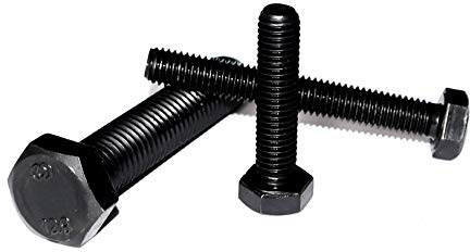 Sechskantschraube M10x35 DIN 933 Stückzahl 10 Stahl schwarz Vollgewinde Festigkeitsklasse 12.9