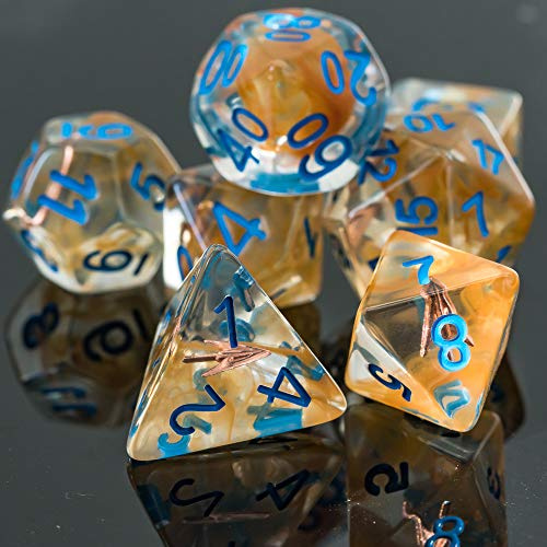 World of Dice Klassenwürfel Bogenschütze - 7 TLG. Rollenspiel-Würfel-Set für Pen and Paper, z. B. Dungeons and Dragons, Das Schwarze Auge, Pathfinder
