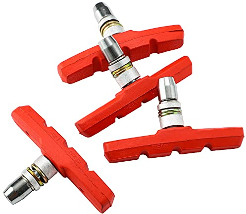 MEXITAL 2 Pares V-Brake Zapatas Freno 70mm Symmetric I para Shimano, Tektro, Avid, Sram, XLC etc I Alto Rendimiento I Durable & Ajuste V Pastillas de Freno Bicicleta