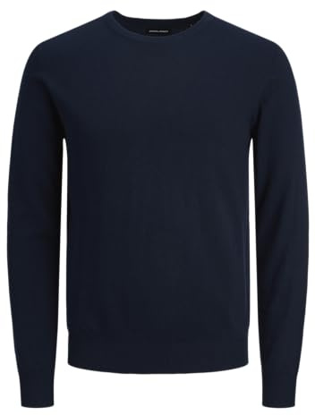 JACK & JONES Jjeemil Knit Crew Neck Noos Homme JJEEMIL COL ROND EN MAILLE NOOS, Navy Blazer, S