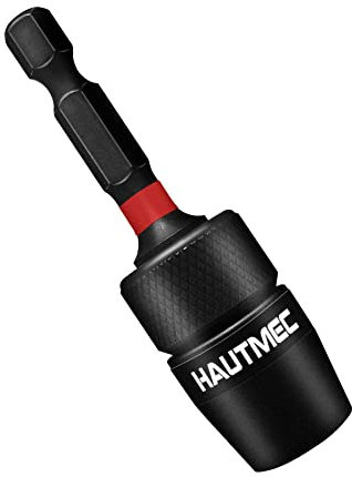 HAUTMEC 1/4 Quick Release Bit Holder, Universal Rapidaptor Drill Bit Extension with Hex Shank, Impact-Resistant SCM440 Alloy Steel, One-Touch Quick Change – HT0162