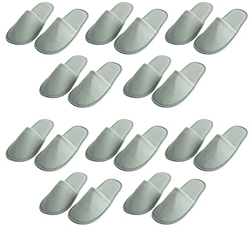 Teceyfeet Pantofole unisex per ospite, per spa, hotel, viaggi, casa, feste, 10 paia di lussuose pantofole lavabili e non usa e getta, morbide pantofole per pedicure
