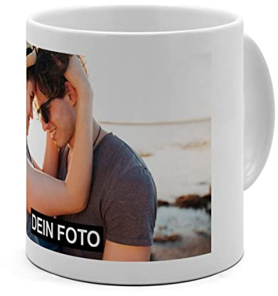 PhotoFancy® - XL-XXL-Tasse 'Collage' - Personalisierte Fototasse mit eigenem Foto und Text - Große Tasse selbst gestalten - Layout wählen (XL, 1 Bild)