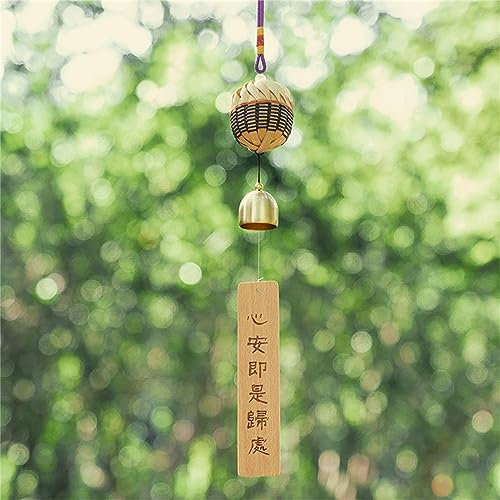 Hixingo Windspiele fur Draußen Hangend, Holz Bambus-Windspiel zum Basteln Aluminiumle Legierung Röhren Klangspiel Wind Chimes für Garten, Hof, Terrasse (B)