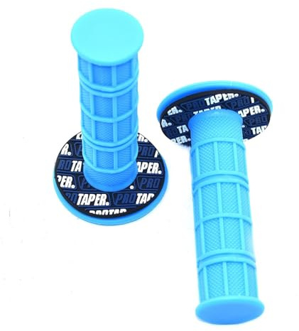 22-24（mm） handle grips Motorcycle Motocross Hand Grips Dirt Bike Gel Handle Bar Universal dirt bike pit bike (Color : Sky Blue)
